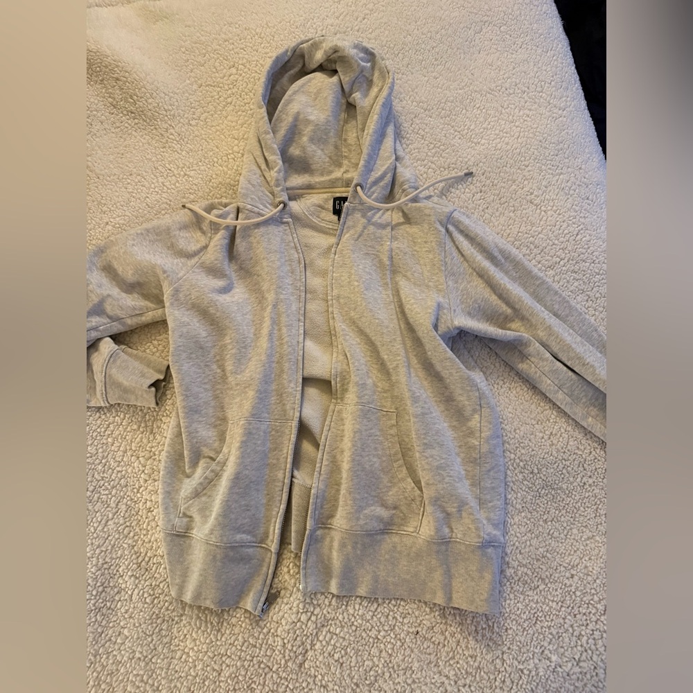 Women’s Gap Gray Hooded Zip-Up Sweatshirt